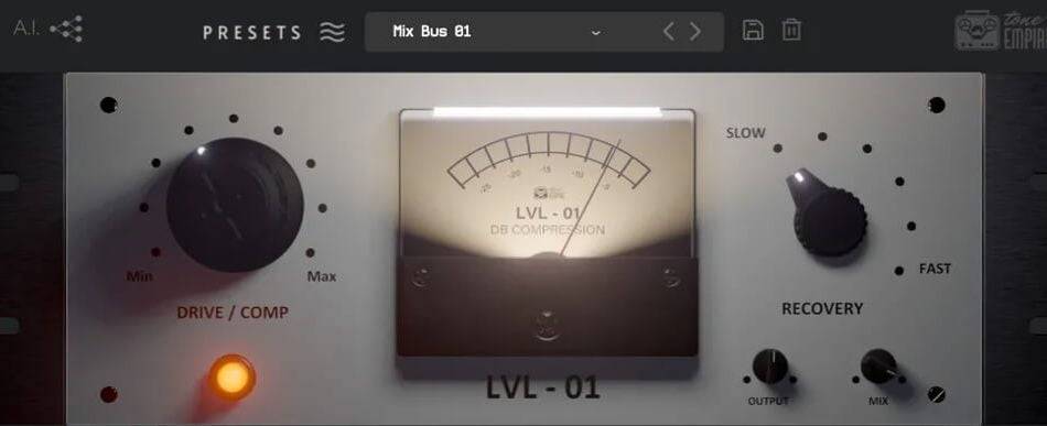Tone Empire将LVL-01压缩机效果插件更新为v1.5-