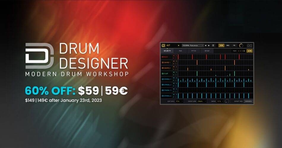 图片[1]-UVI Drum Designer虚拟乐器以60%的折扣出售-