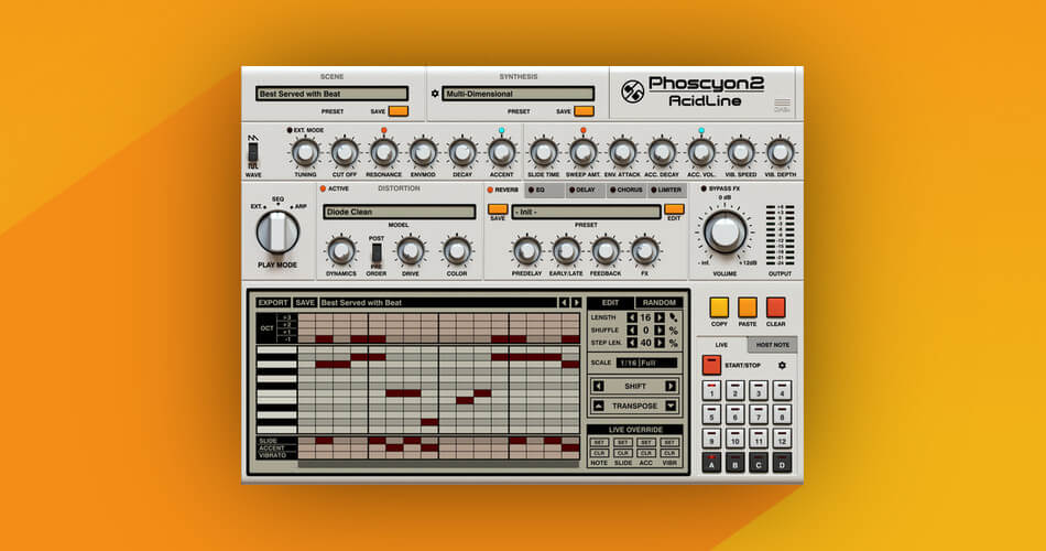 D16 Group将Phoscyon 2低音线合成器更新为v2.1.0-