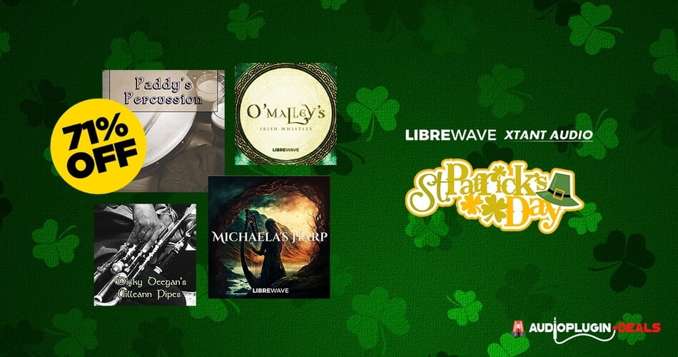 图片[1]-在St.上节省71%。Xtant Audio和Libre Wave的Patrick’s Day Bundle-