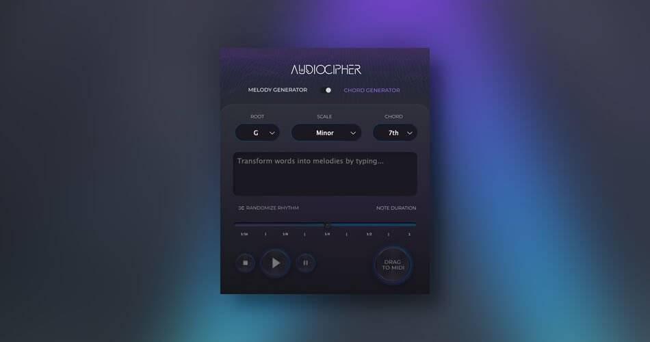 图片[1]-AudioCipher V3旋律和和弦MIDI生成器插件售价19.99美元-