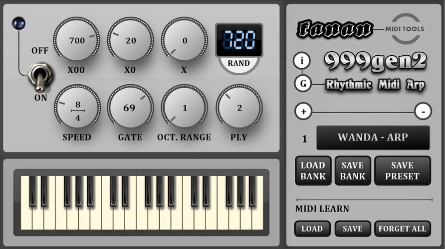 图片[1]-Fanan发布了适用于Windows的999gen2免费MIDI arp插件-