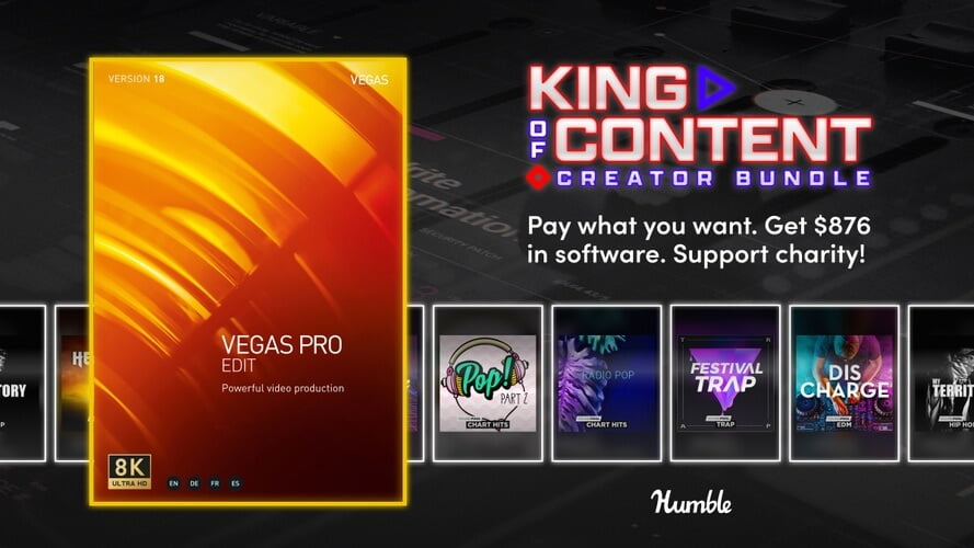 内容之王创建捆绑包：节省Samplitude Pro X5，Vegas Pro Edit 18等-