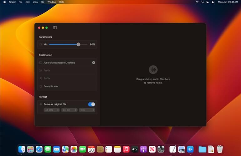 Hush：用于macOS语音音频的人工智能驱动的降噪应用程序-