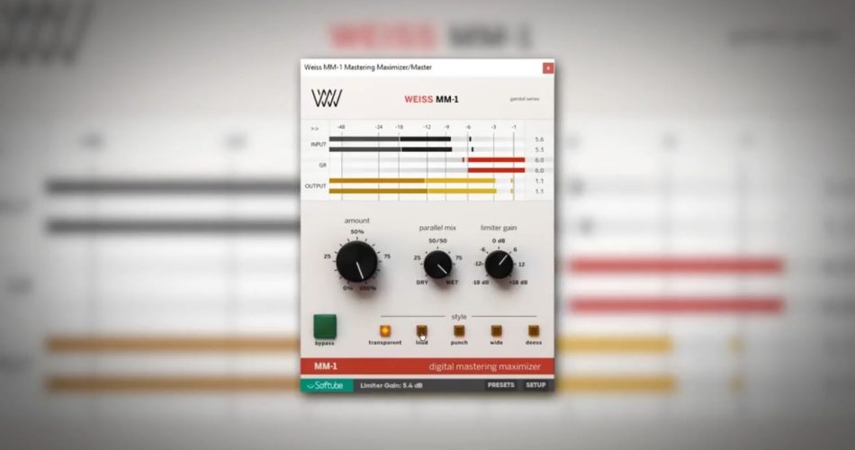 图片[1]-Softube Weiss MM-1 Mastering Maximizer售价79美元-