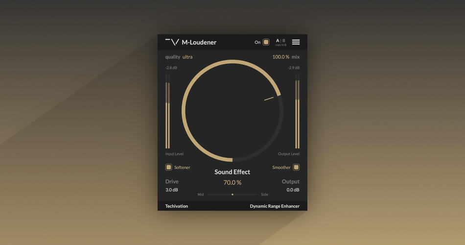Techivation在介绍报价中发布M-Loudener效果插件-