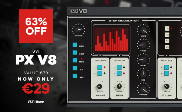 UVI的PX V8合成器乐器售价29欧元-