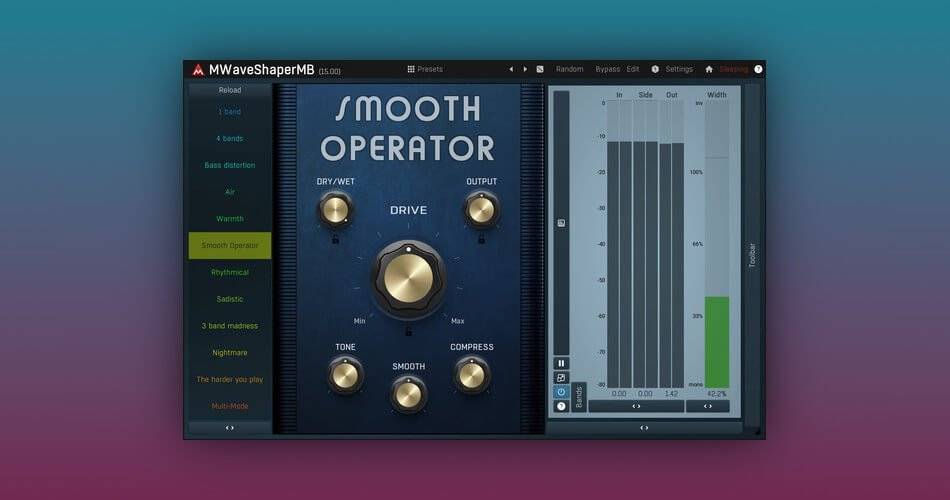 通过Meldaproduction在MWaveShaperMB多波段波形器上节省50%-