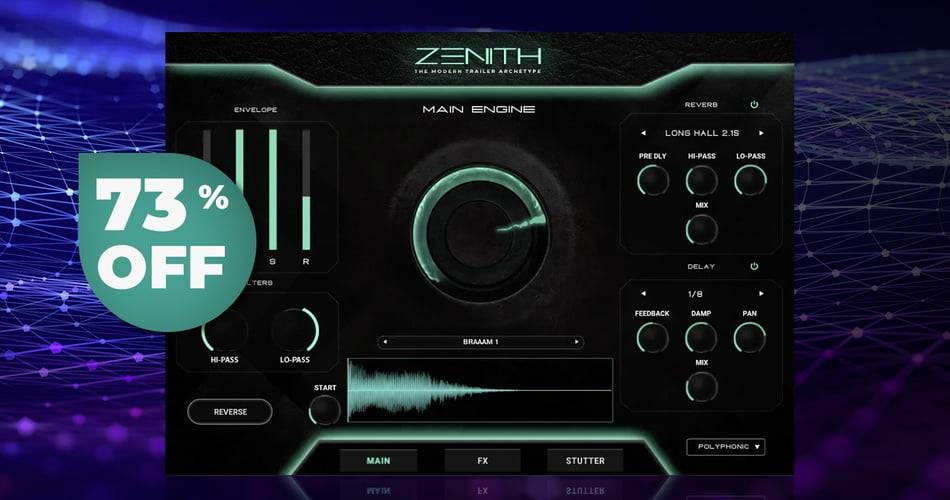 在Cinematic Tools的Zenith音效库上节省73%-