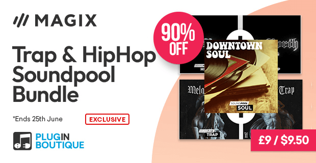 在Magix的Trap & Hip Hop Soundpool Bundle上节省90%-