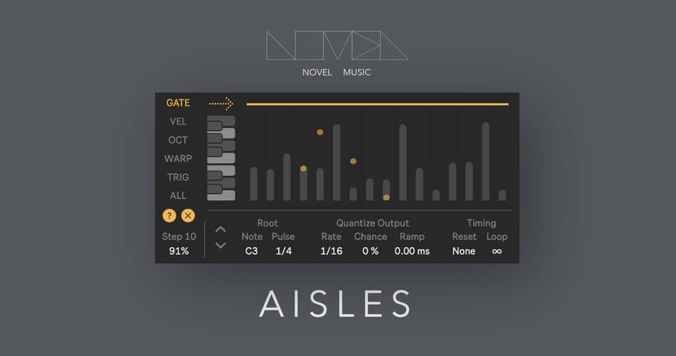 Novel Music的Ableton Live的过道谐波琶音器-