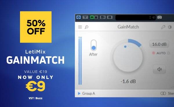 LetiMix的GainMatch增益匹配插件以9欧元的价格出售-