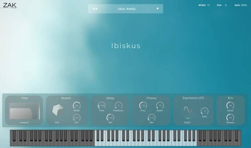 ZAK Sound的Ibiskus免费管乐器插件-