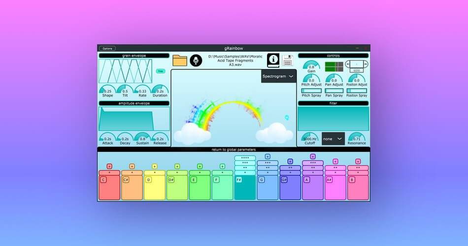 gRainbow：自由音高检测颗粒合成器-