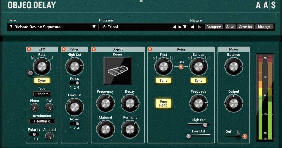 Applied Acoustics Systems的Objeq Delay插件以29美元的价格出售-