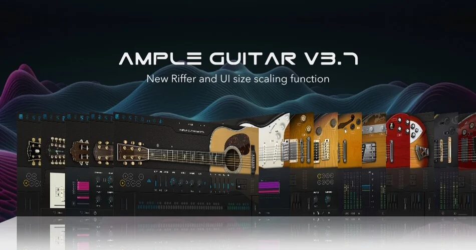 Ample Sound将虚拟吉他更新到v3.7，包括新的Riffer和可扩展的GUI-