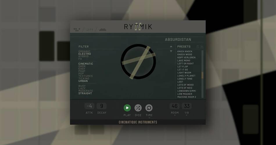 Cinematique Instruments为Kontakt Player发布了Rytmik 2-