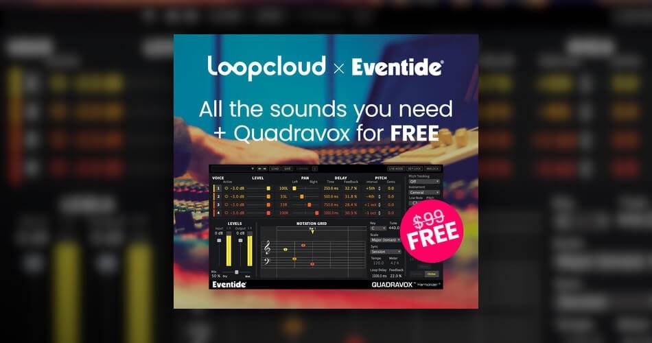 Loopcloud为订阅者提供免费的Eventide Quadravox插件-