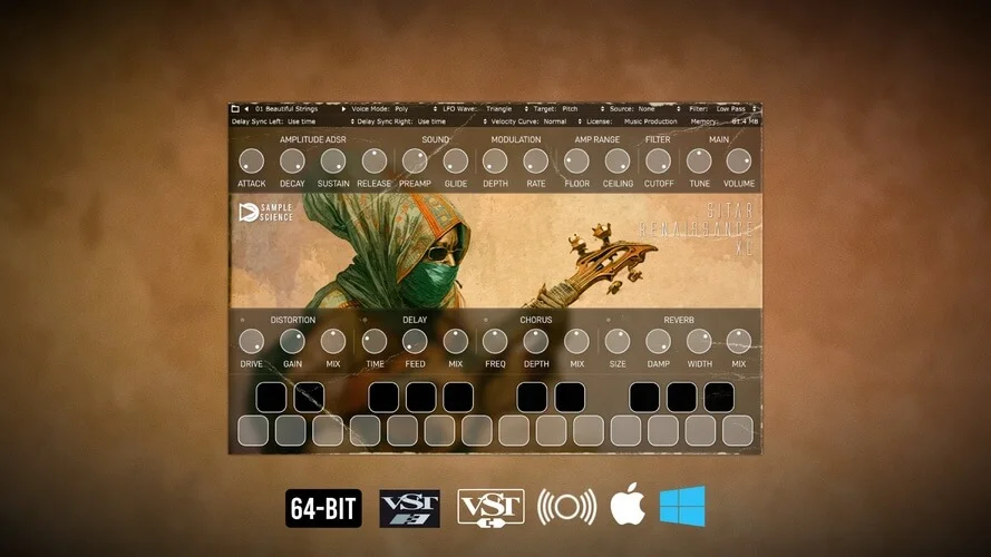 SampleScience发布Sitar Renaissance XL +更新的免费版本-