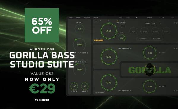 图片[1]-Aurora DSP的Gorilla Bass Studio Suite可节省65%-