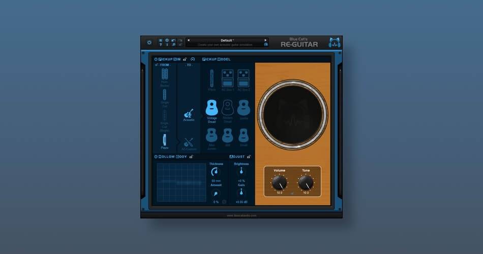 图片[1]-Blue Cat Audio在Re-Guitar v1.3更新中增加了压电拾音支持-