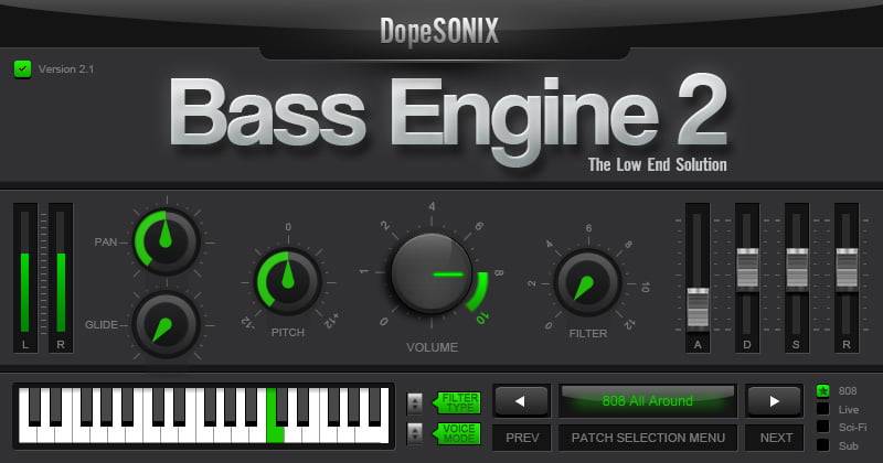 DopeSONIX的Bass Engine 2虚拟乐器插件以39美元的价格出售-