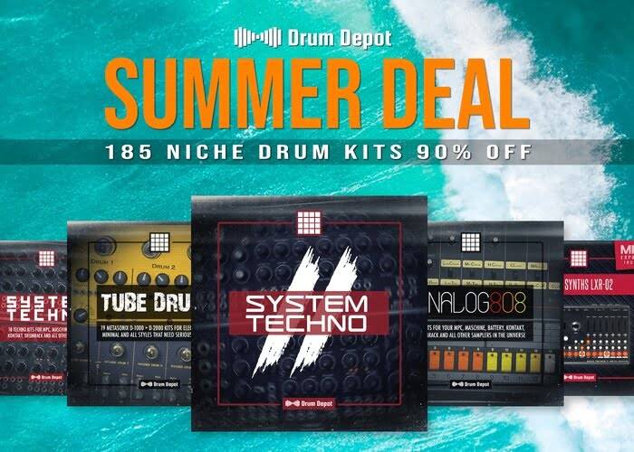 图片[1]-Drum Depot夏季优惠：185个利基鼓套件90%折扣-