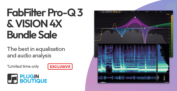 在FabFilter Pro-Q 3和Excite Audio VISION 4X Bundle上节省20%-