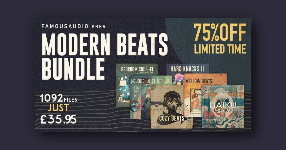 在Famous Audio的Modern Beats Bundle上节省75%-