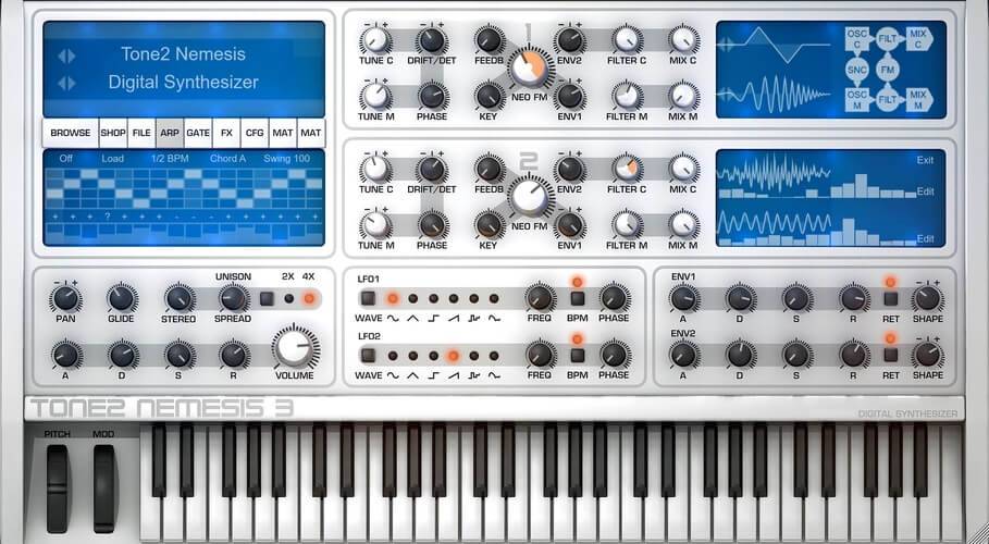 Tone2将Nemesis软件合成器更新到v3.0-