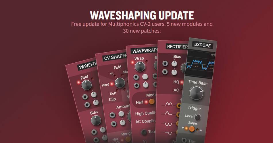 AAS将Multiphonics CV-2模块化合成器更新到v2.1-