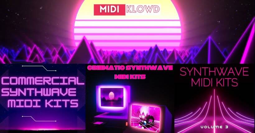 MIDI Klowd为Synthwave音乐制作发布了3个免费的MIDI包-