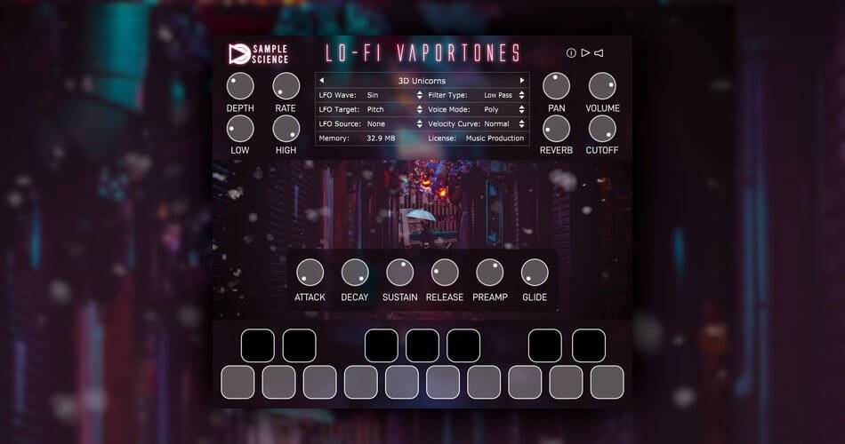 图片[1]-通过SampleScience在Lo-Fi VaporTones虚拟仪器上节省60%-
