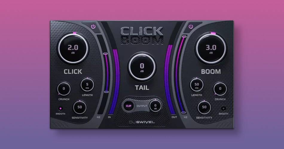 在DJ Swivel的Click Boom瞬态塑造器插件上节省50%-