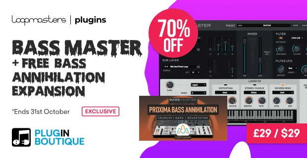 Loopmasters Bass Master虚拟乐器插件+免费扩展可节省70%-