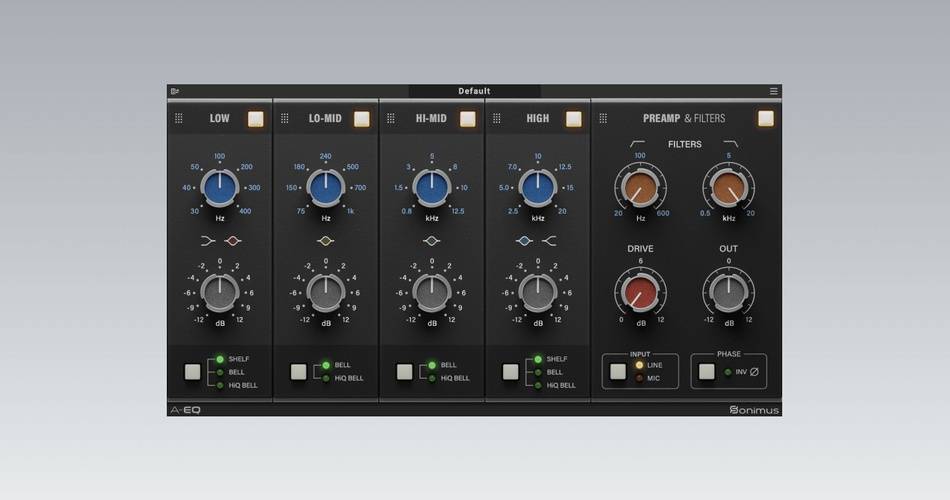 Sonimus发布了A-EQ模块化均衡器效果插件