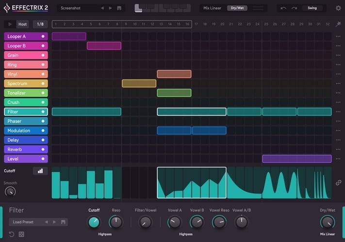 Sugar Bytes发布 Effectrix 2多效果音序器插件-