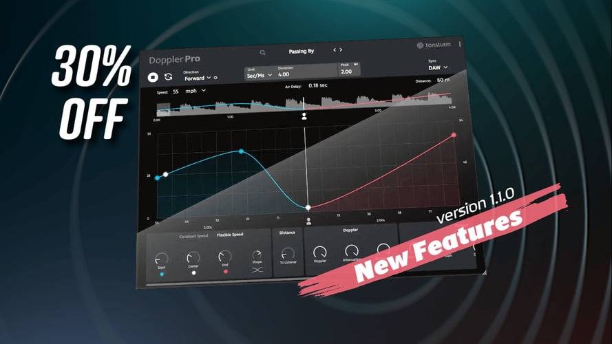 Tonsturm将DopplerPro效果插件更新到v1.1.0-