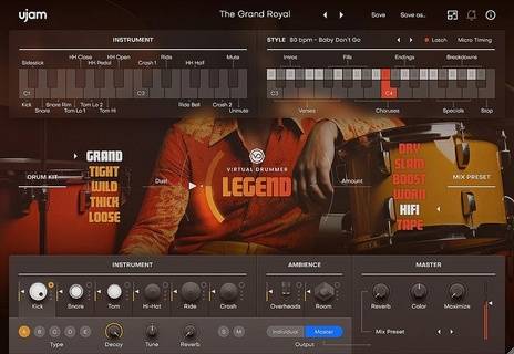 UJAM推出虚拟鼓手传奇70年代鼓乐器-