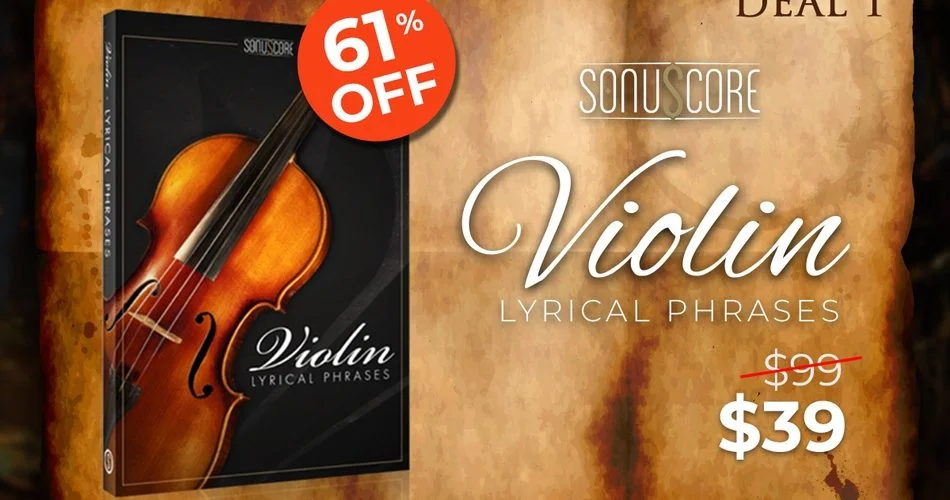 Sonuscore为Kontakt创作的抒情小提琴乐句,售价39美元 1 Apd black friday sonuscore violin lyrical phrases