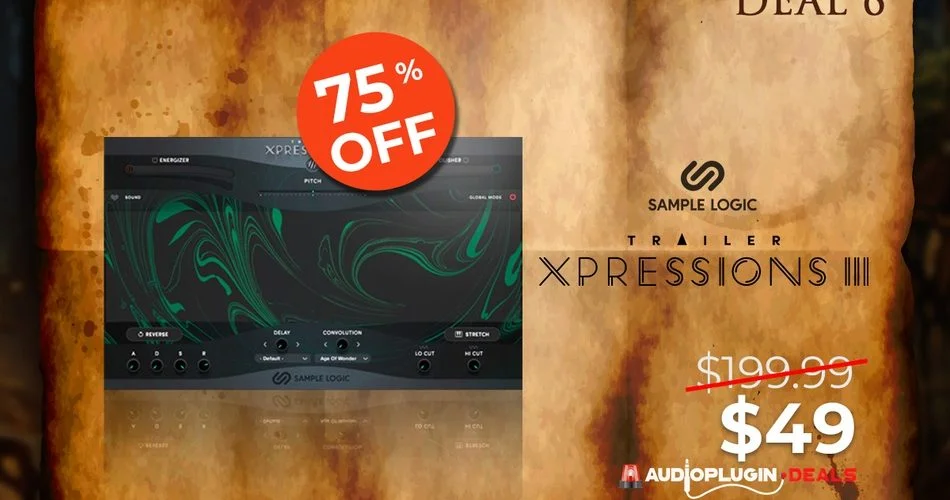 通过示例逻辑在预告片Xpressions 3 Cinematic Kontakt库上节省75% 1 Apd sample logic trailer xperssions 3