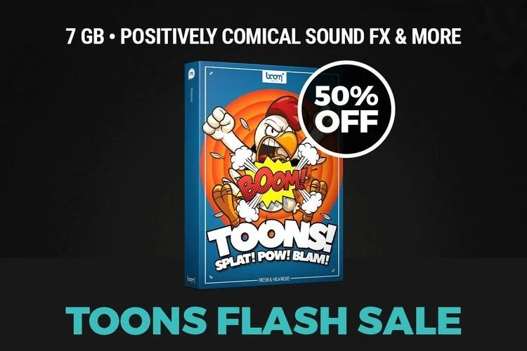 闪购:通过Boom Library节省50%的卡通音效 1 Boom library toons flash sale