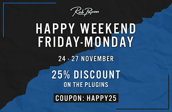 图片[1]-Rob Papen Happy Weekend Sale:在插件和捆绑包上节省25%的费用-