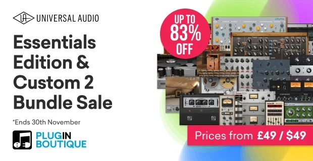 Uad Essentials Edition &Amp; Custom 2套餐最高可节省83% 1 Universal audio essentials edition custom 2 bundle. Png