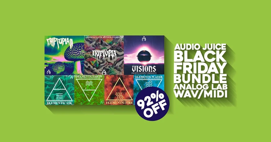 Audio Juice(颜料、模拟实验室V等)黑色星期五套餐优惠92% 1 Vst alarm audio juice black friday bundle. Jpg