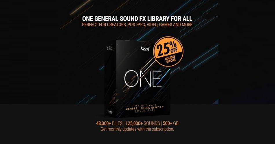 通过Boom Library购买Boom One音效库,享受七五折优惠 1 Boom one 25 discount 950x500 1