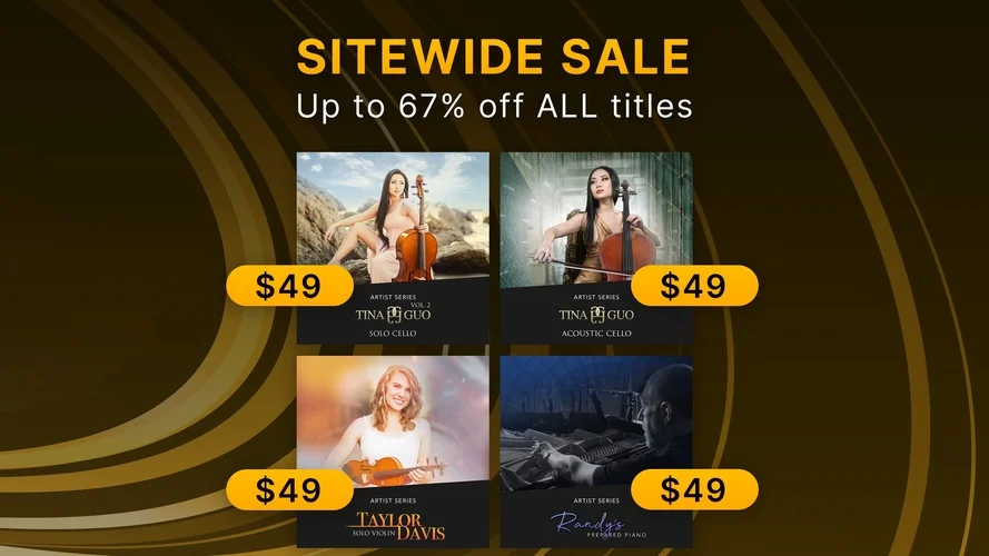 通过Cinesamples节省高达67%的虚拟仪器费用 1 Cinesamples sitewide sale. Jpg