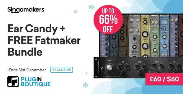 获得50%的Singomakers Ear Candy Plugin +免费Fatmaker优惠 1 Singomakers ear candy fatmaker. Png
