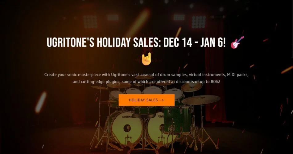 图片[1]-假日大甩卖:在Ugritone的鼓乐器、MIDI包等产品上省钱-