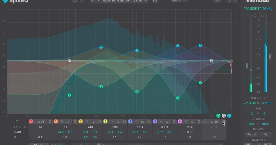 Eventide推出的SplitEQ高级混音EQ插件售价99美元